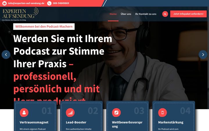 Screenshot of experten-auf-sendung.de