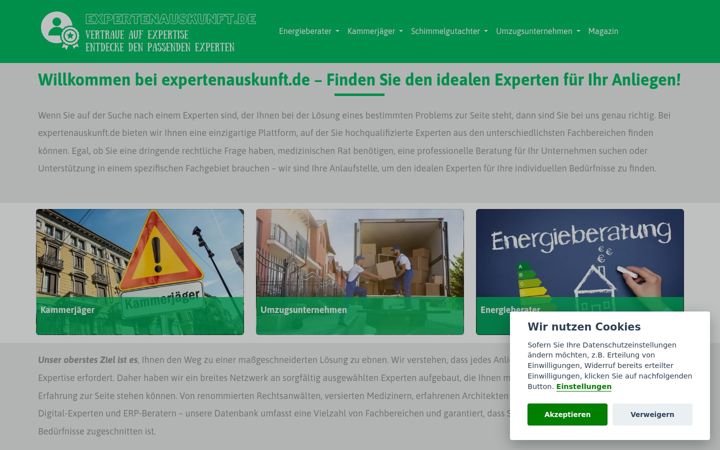 Screenshot of expertenauskunft.de