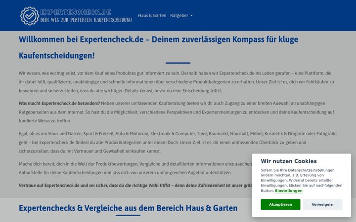 Screenshot of expertencheck.de
