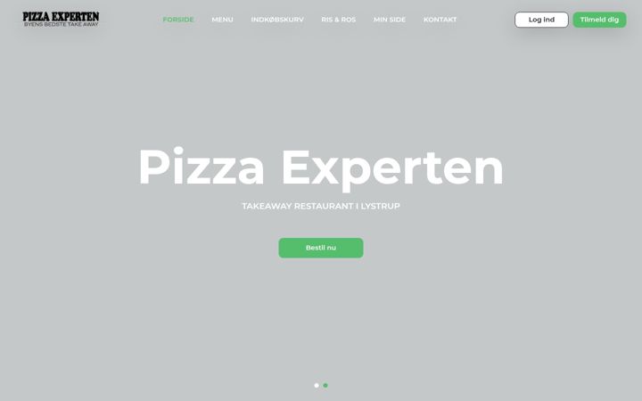 Screenshot of expertenpizza.dk