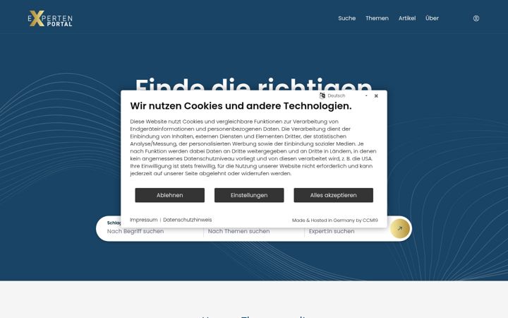Screenshot of expertenportal.com