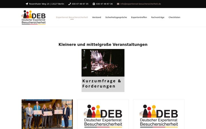 Screenshot of expertenrat-besuchersicherheit.de