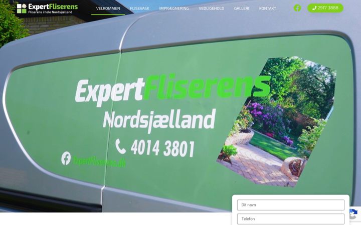 Screenshot of expertfliserens.dk