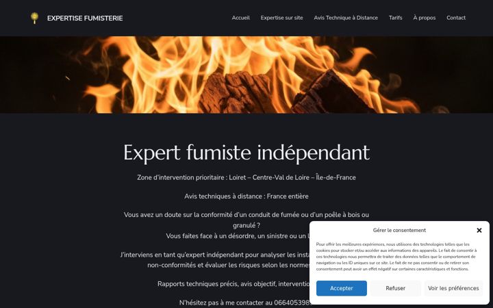 Skjermbilde av expertfumiste.fr