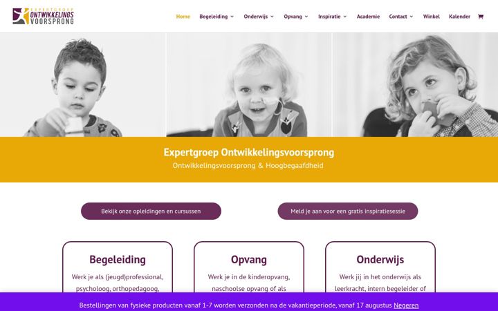 Екранна снимка на expertgroepontwikkelingsvoorsprong.nl