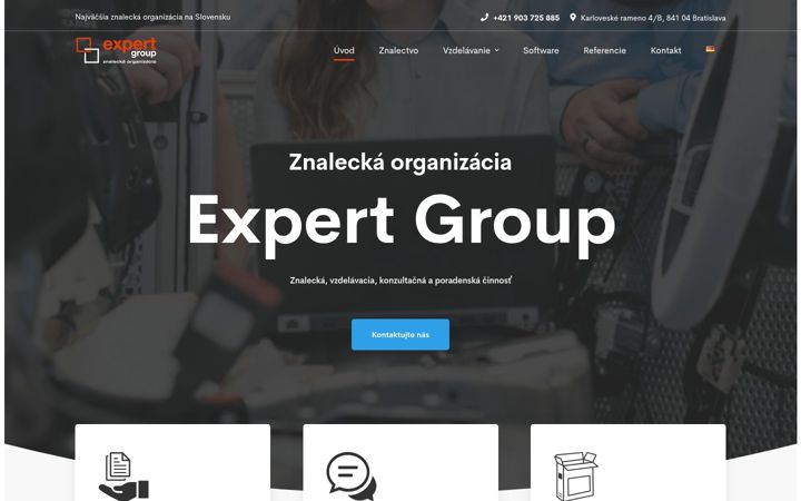 Screenshot von expertgroup.sk