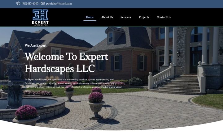Screenshot of experthardscapes.com