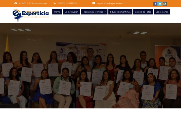 Ekrano kopija experticia.edu.co