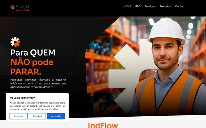 Screenshot of expertihm.com