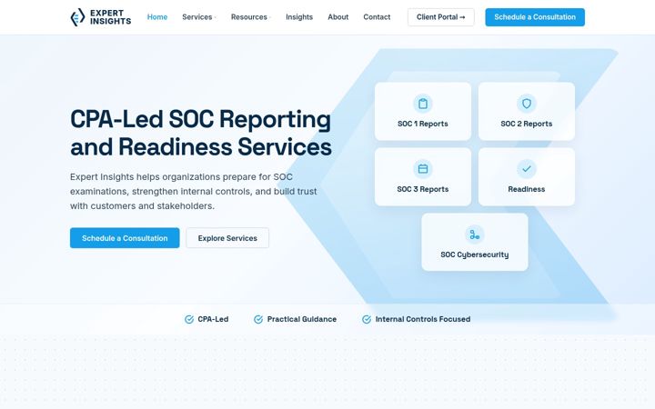 Screenshot of expertinsightsinc.com
