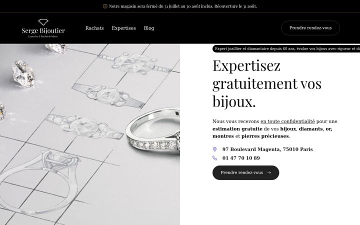 Screenshot of expertise-bijoux-paris.com