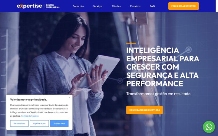 Screenshot of expertise.adm.br
