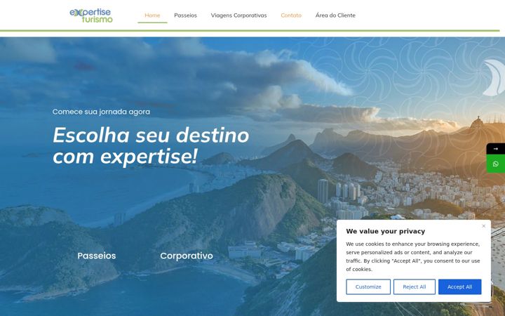 Skærmbillede af expertiseturismo.com.br
