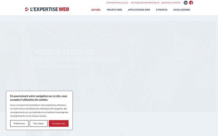 Screenshot of expertiseweb.ca