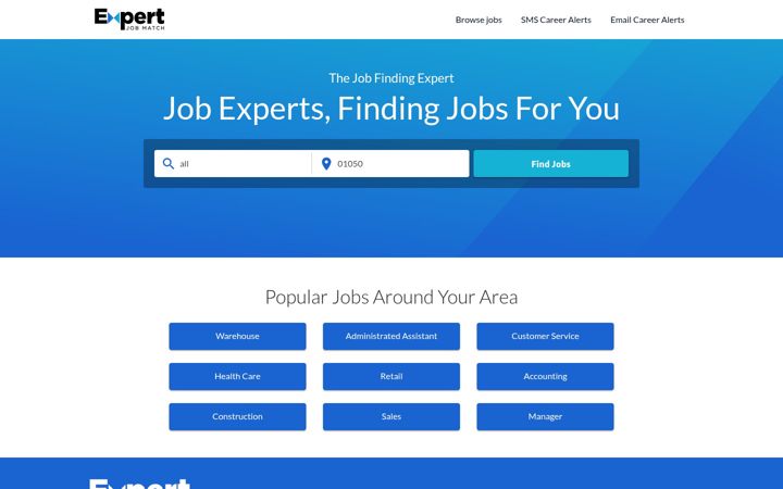 Screenshot of expertjobmatch.com