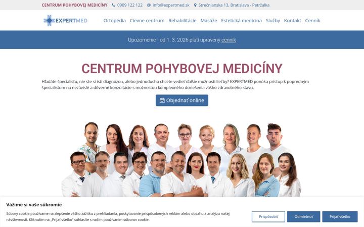 Screenshot von expertmed.sk
