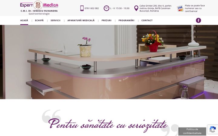 Screenshot of expertmedica.ro