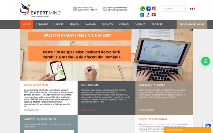 Screenshot of expertmind.ro