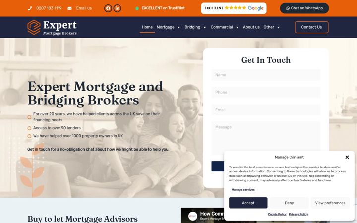 Screenshot of expertmortgagebrokers.co.uk