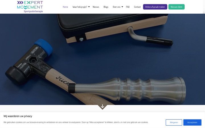 Screenshot of expertmovement.nl