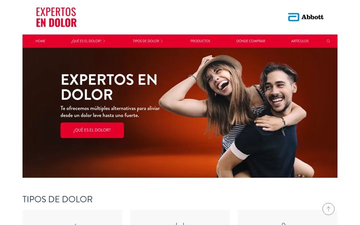 Screenshot of expertosendolor.com