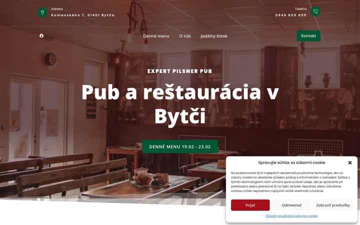 Screenshot von expertpilsnerpub.sk