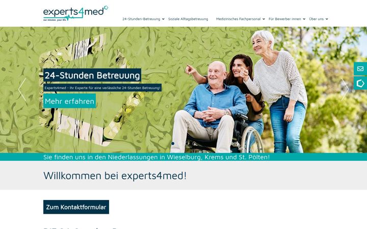 Screenshot of experts4med.at