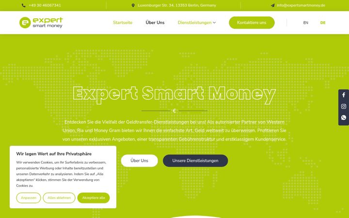 Posnetek zaslona expertsmartmoney.de