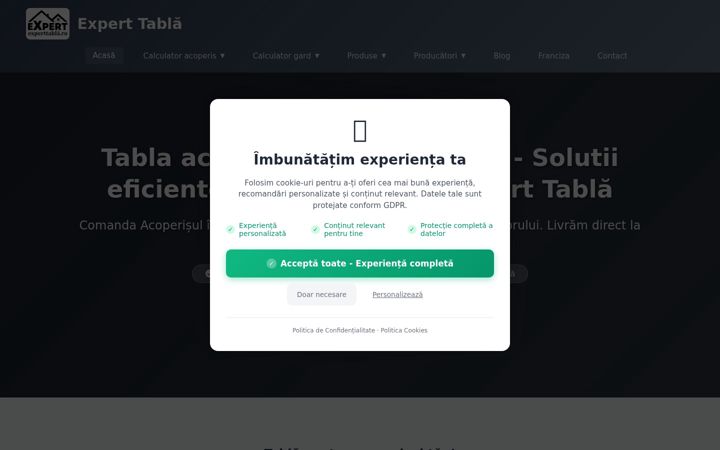 Screenshot of experttabla.ro
