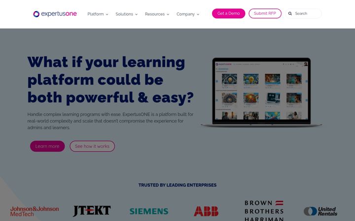 Screenshot of expertusone.com