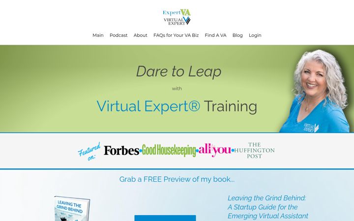 Screenshot of expertvatraining.com