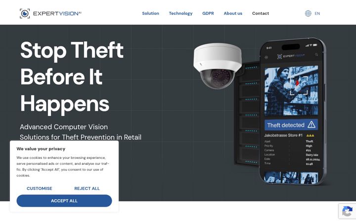Screenshot ta' expertvision.ai