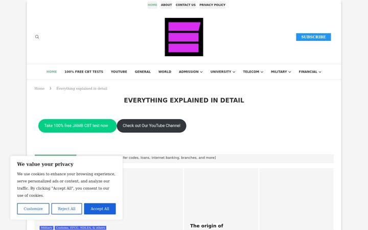 Screenshot of explain.com.ng
