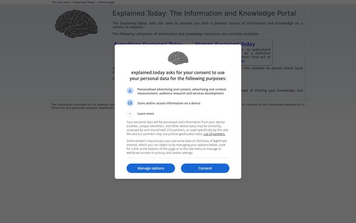 Screenshot of explained.today