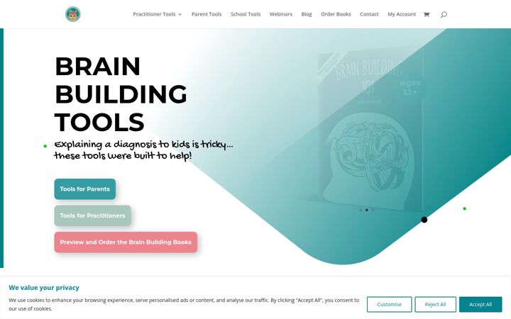 Screenshot of explainingbrains.com
