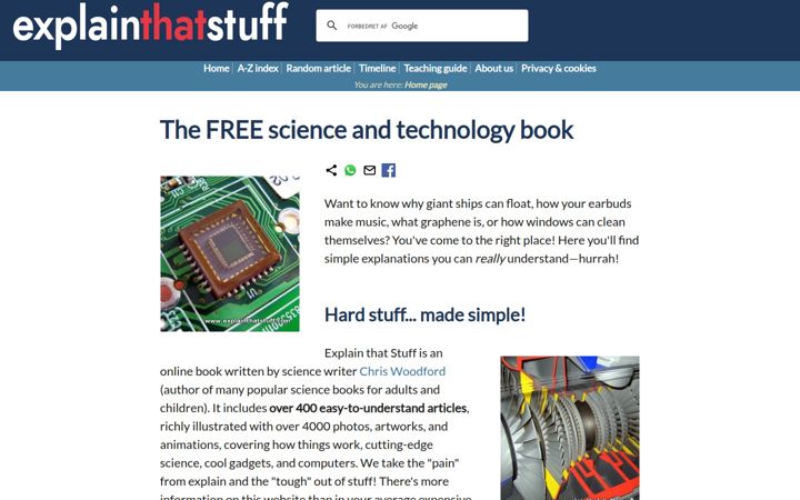 Screenshot of explainthatstuff.com
