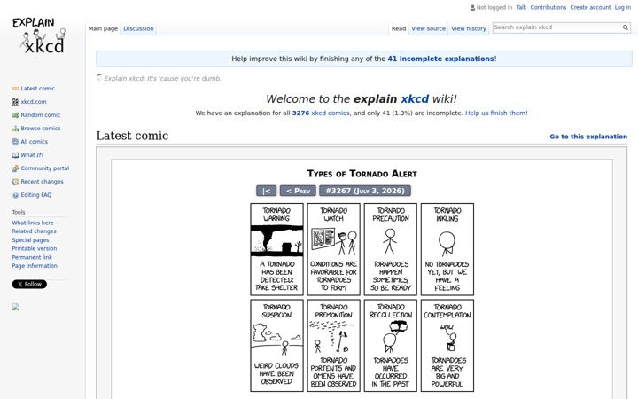 Screenshot του explainxkcd.com