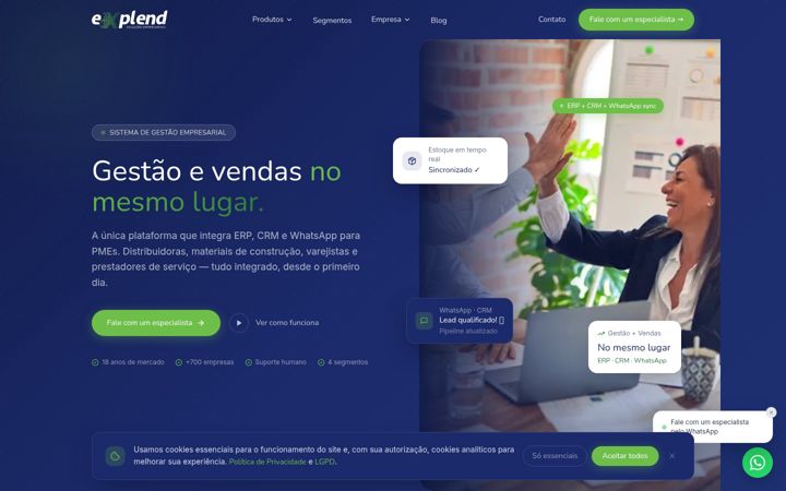 Screenshot ta' explend.com.br
