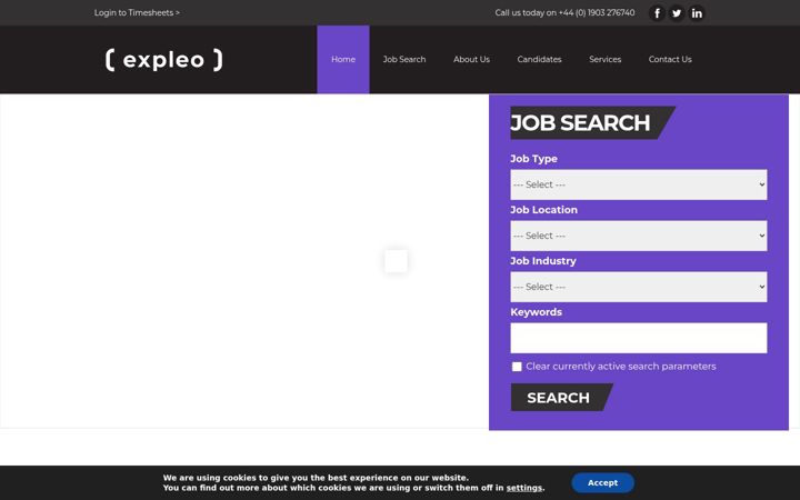 Screenshot of expleoengineering-recruitment.co.uk