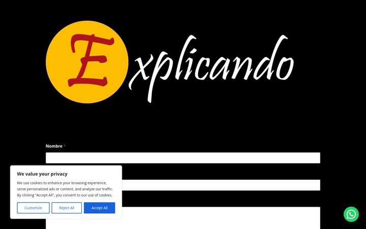 Screenshot of explicandolascosas.com