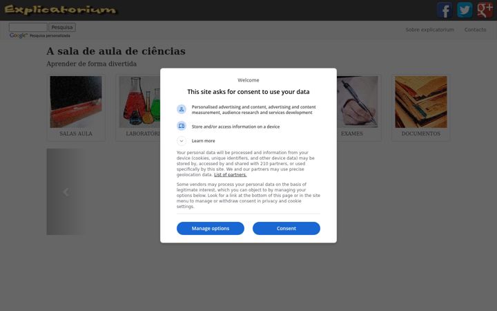 Screenshot of explicatorium.com