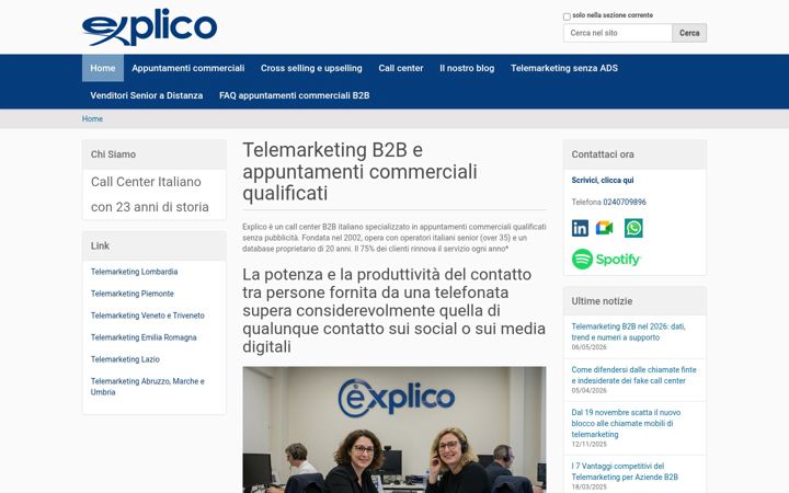 Screenshot of explicoitalia.com