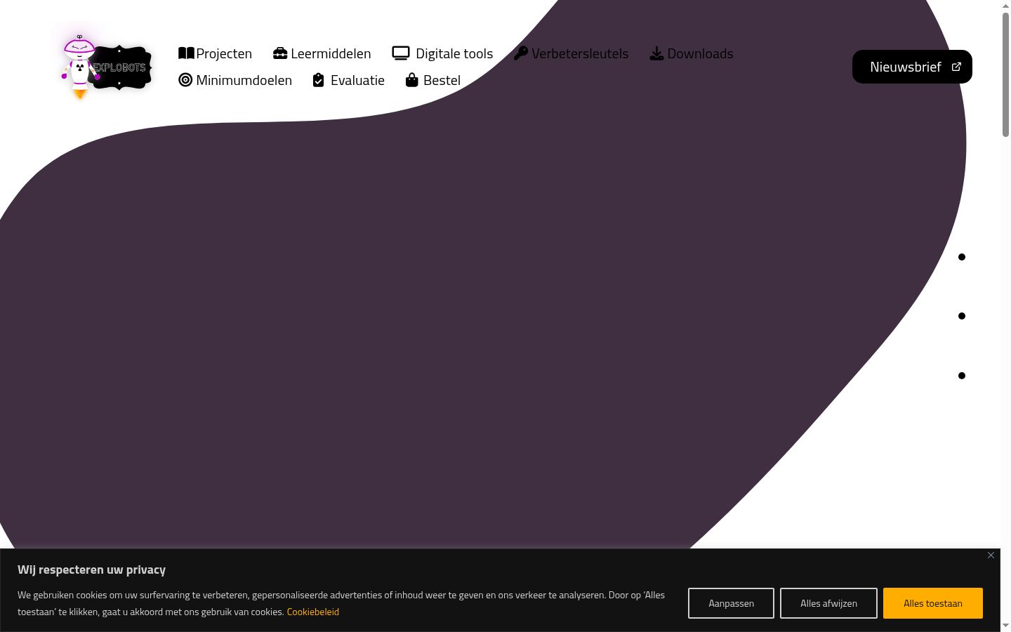 Screenshot tal-banner tal-kunsens muri qabel kwalunkwe interazzjoni