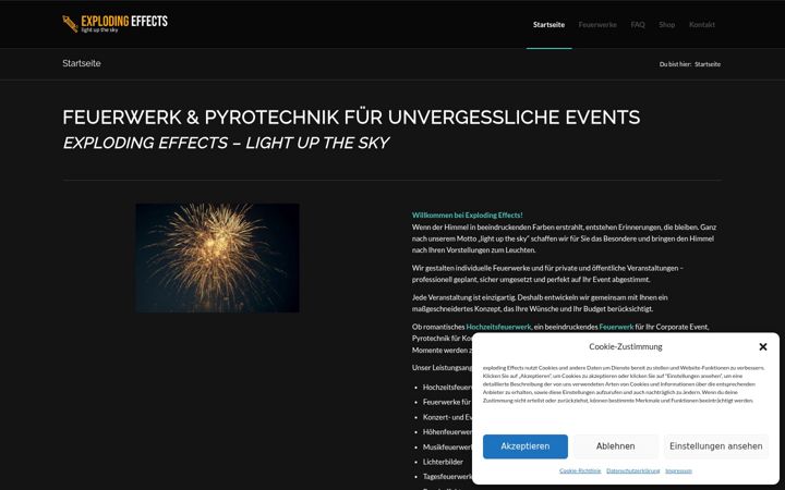 Screenshot of explodingeffects.de