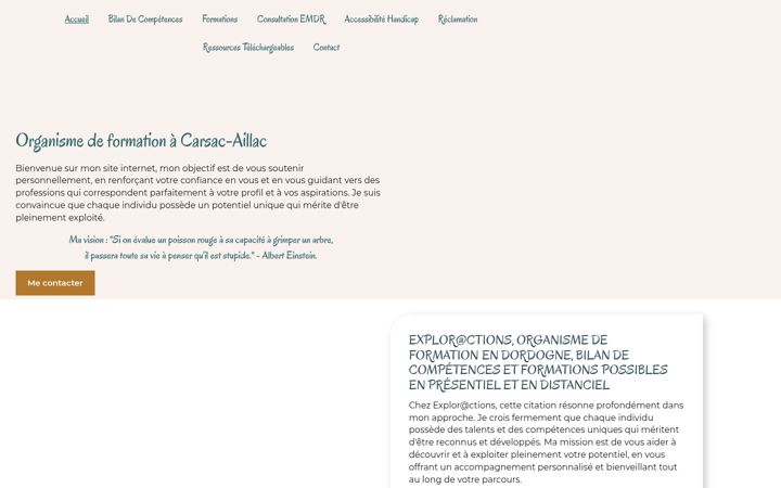 Screenshot of explor-actions.fr