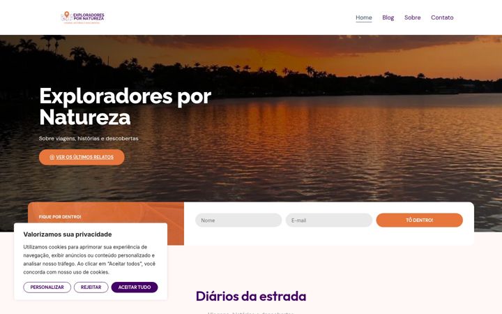 Screenshot of exploradorespornatureza.com.br