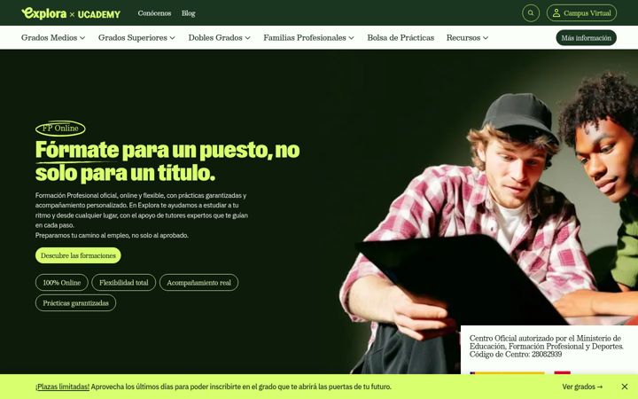 Screenshot of explorafp.com