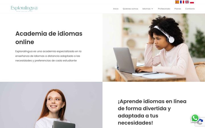 Screenshot of exploralingua.com