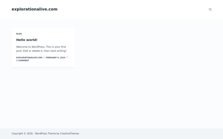 Screenshot of explorationalive.com