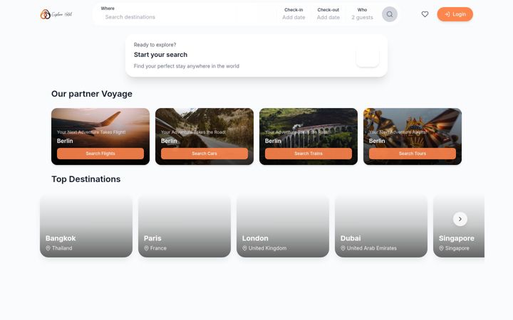 Screenshot of explore-hotel.com